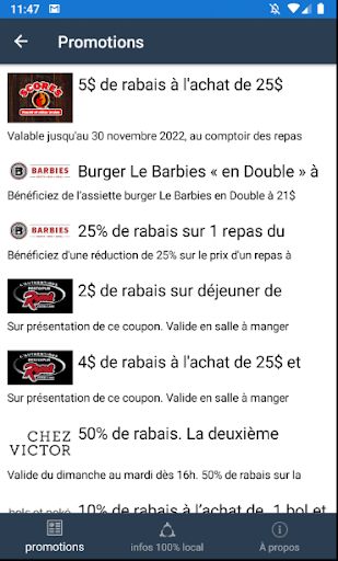 Privilèges Lévis Screen 2