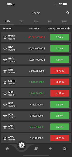 Android application Crypto Alarm screenshort
