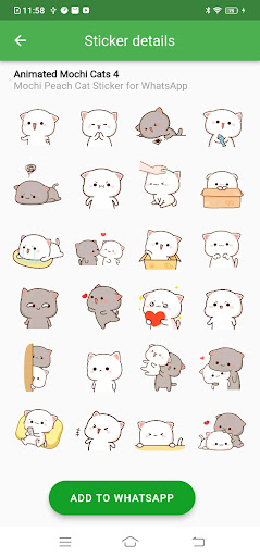 Animated Mochi Cat Stickers