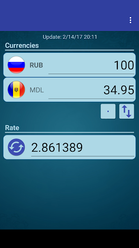 Android application Russian Ruble x Moldovan Leu screenshort