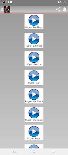 Android application Ruger Songs screenshort