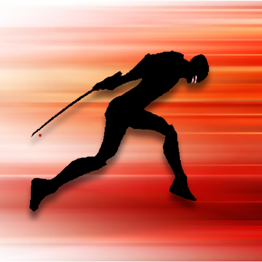 Running blade: Action-level up logo