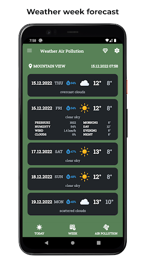 Weather: Pollution & Forecast Screen 2