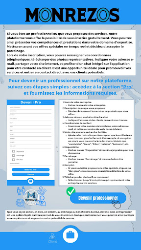 Android application MONREZOS screenshort