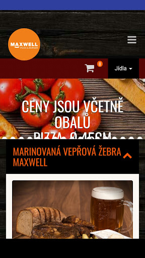 Android application Restaurace Maxwell screenshort