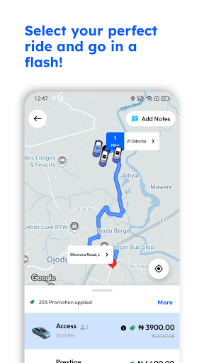 Bonjo - Request a Ride