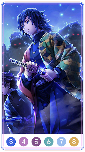 Demon Slayer Color by Number screenshot