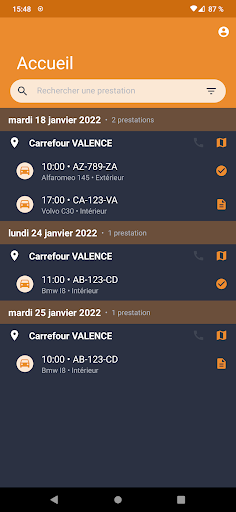 Android application MyLaveo screenshort