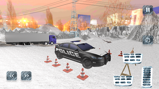 Offroad Police Car Snow Driver