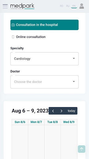 Medpark International Hospital Screen 2