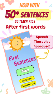 First Sentences:Speech Therapy