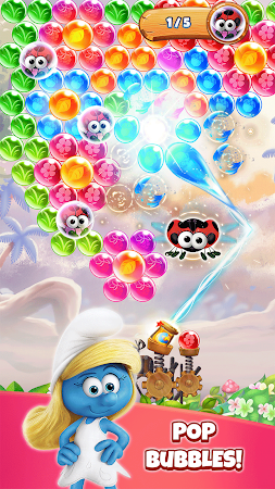 Game screenshot История стрелка-пузыря Смурфов mod apk