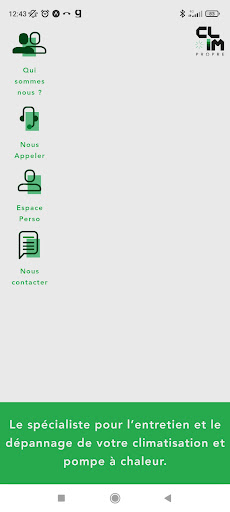 Android application Clim Propre screenshort