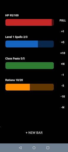 Tabletop RPG Hp/Health Bar Screen 2