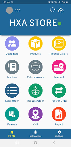 Android application HXA STORE screenshort