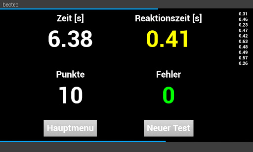 Reaktionstest Fahrzeuge Screen 2