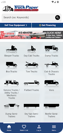 Android application Truck Paper screenshort