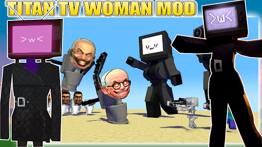 Skibidi TV Woman Mod Minecraft