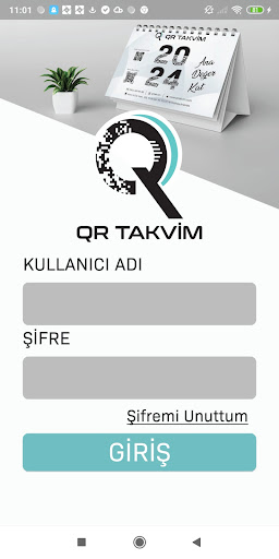 Android application Qr Takvim screenshort