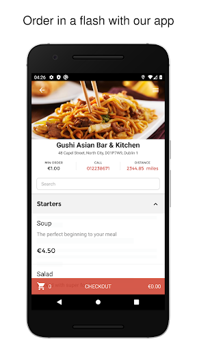 Android application Gushi Asian Bar & Kitchen screenshort