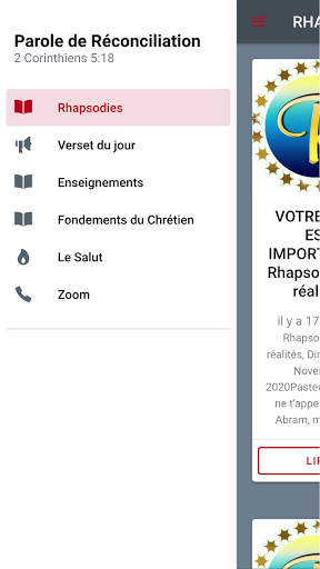 Android application Parole de Réconciliation screenshort