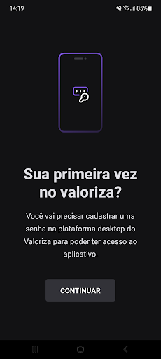Android application Valoriza screenshort