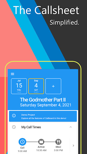 Android application Callboard screenshort
