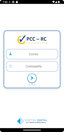 Android application Plat. Control de Cumplimiento screenshort