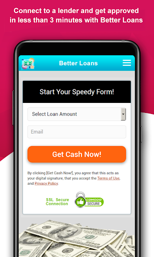 Android application Better Loans Cash Advance App screenshort