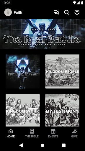 Android application Faith C'ville screenshort