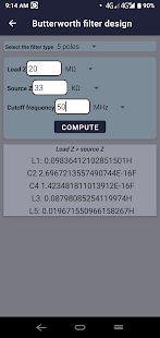 Filter calculator - RC RL RLC & active filter
