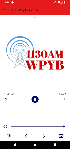 Android application Country Classics WPYB 1130AM screenshort