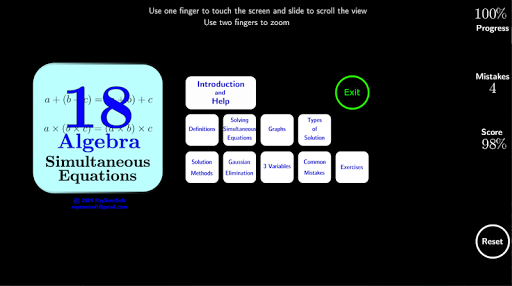 Android application Algebra Tutorial 18 screenshort