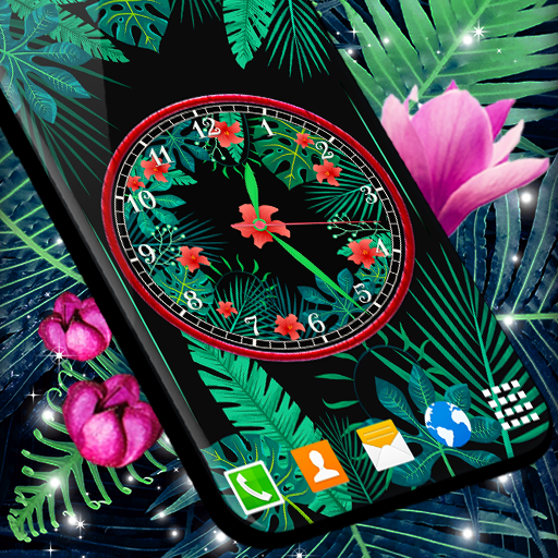 Black Jungle Forest Clock logo