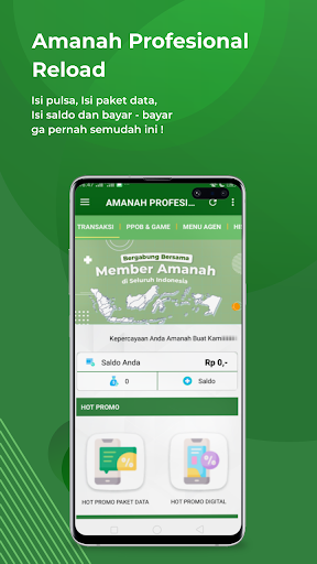 Android application Amanah Professional Reload screenshort