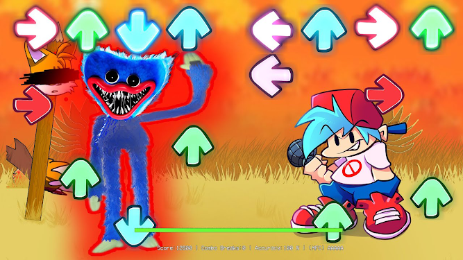 #3. Huggy Wuggy fnf : poppy playtime mod (Android) By: Funngame