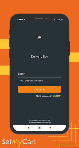 Android application Delivery Demo App screenshort