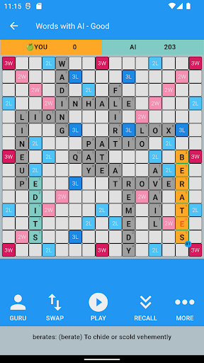 Android application Build'n Play Solo Word Game screenshort