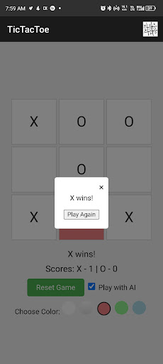 Tic Tac Toe Screen 2