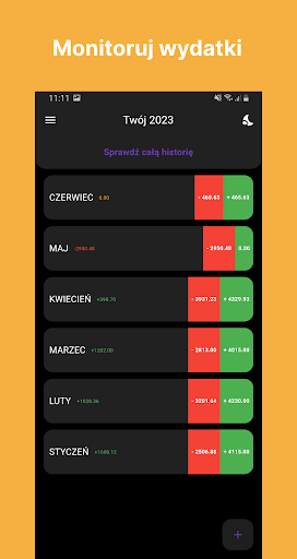 Android application FinBud - Kontrola Finansów screenshort
