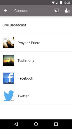 Android application Eglise Vivante de Jésus Christ screenshort