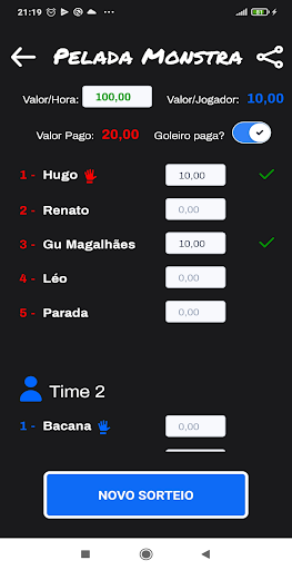 Sorteia Times - Pelada Monstra screenshot 5
