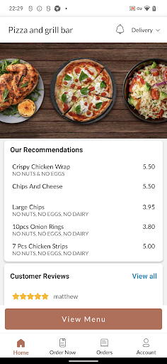 Pizza and grill bar Screen 2