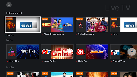 YuppTV for AndroidTV - LiveTV, IPL Live, Cricket for pc screenshots 2