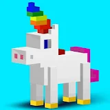 3D Color by Number: Voxel, Unicorn, Pixel Art 3D icon