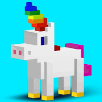 3D Color by Number Voxel Unicorn Pixel Art 3D