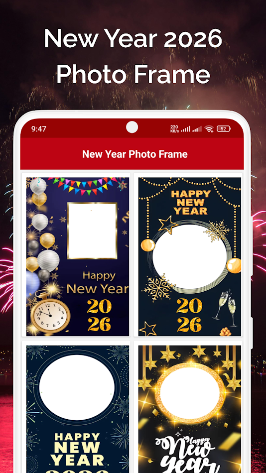 #4. New Year Photo Frame 2026 (Android) 由: photo frame 2026