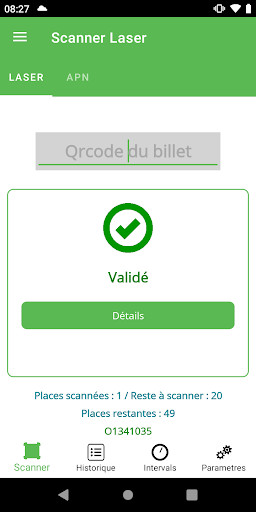 Android application Sésame screenshort