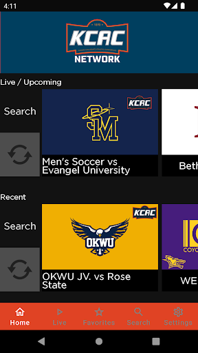 Android application KCAC Network screenshort