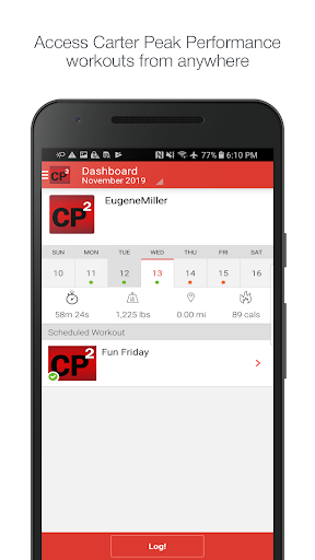 Android application Carter Peak Performance screenshort